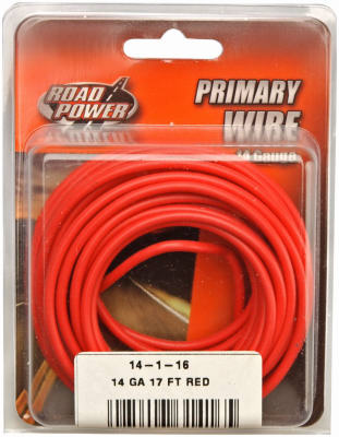 55668033/16-1-16 Electrical Wire, 16 AWG Wire, 1-Conductor, 25/60 VAC/VDC, Copper Conductor, Red Sheath